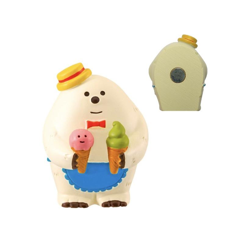 Japanese cat refrigerator sticker, grocery zakka cute bread coffee shop decoration gift miniature resin ornament