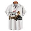 Shirts For Men 3d Vintage Fashion Violin Rocker Printed Rockabilly Hawaiian Shirt Short Sleeve Tops Outdoor Street Clothing