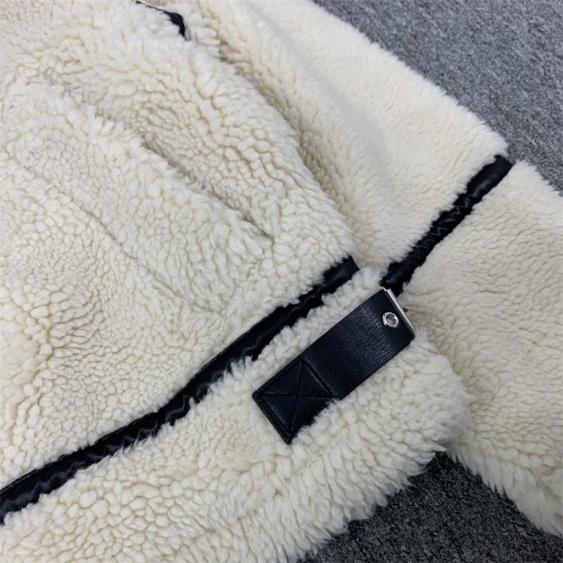 Thick Warm Fashion Loose Matching Color All Matching Lamb Velvet Coat Deerskin Velvet Lining Jacket