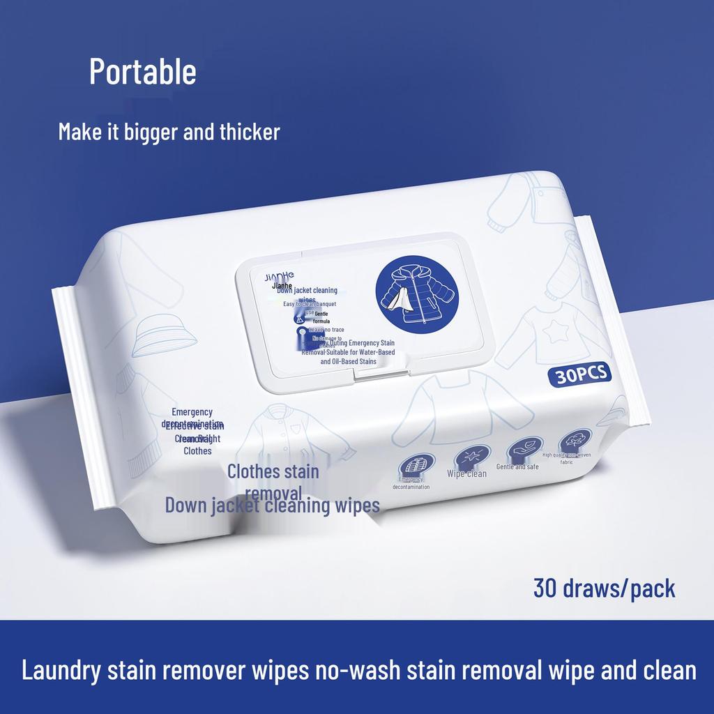 Disposable Water-Free Down Jacket Cleaning Wipes