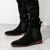 Men's Large Suede Chelsea Boots: Slip-On Business Style, Retro Design, Versatile European & American Fashion