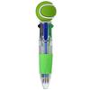 2pcs Cute Football Basketball Rugby Shaped Four-Color Ballpoint Pen, Cartoon Multicolor Mini Journal Short Pen