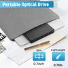 LJIAL External CD/DVD Drive for Laptop, USB 3.0 CD Burner with 2 USB Ports and 2 TF/SD Card Slots DVD Player for Laptop Mac PC