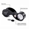 Illuminated Loupe Foldable Magnifier Folding 40X Magnifying Glass Mini   Repair Tool