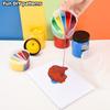9cm Multi Channel Split Cup For Paint Pouring Reusable Resin Mixing Cup Silicone Fluid Art Split Cup For Art Drawing Accessories