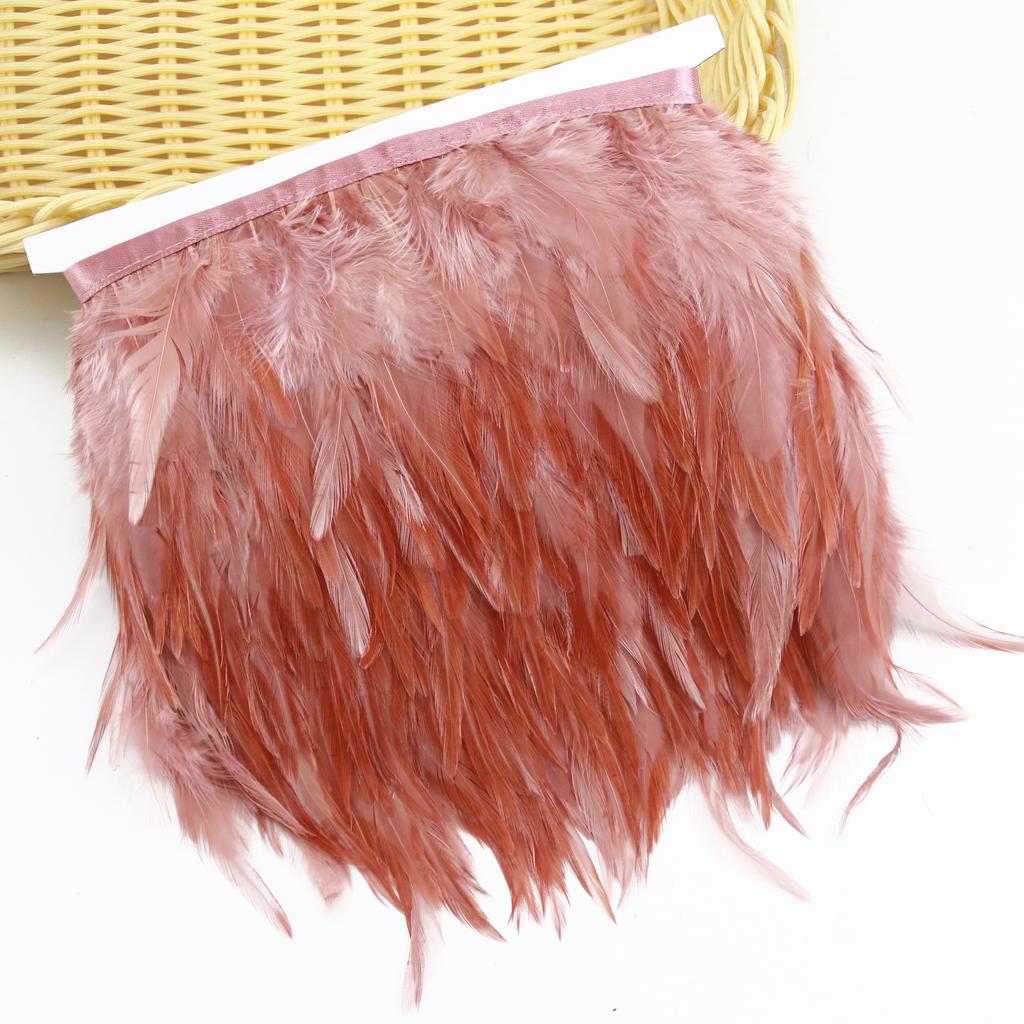 Feather1/5/10 Meter Rooster Chicken Feather Trims 4-6 Inch Natural Feathers for DIY Crafts Costume Clothing Hat Mask Making