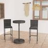 VidaXL 3-Piece Garden Bar Set with Cushions Bistro Furniture Outdoor Dining Set Lounge 3064765