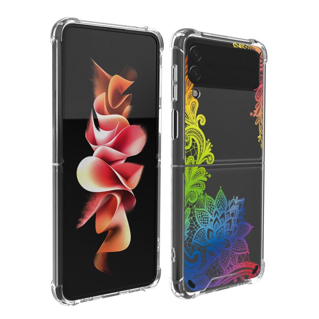 Samsung Galaxy Z Flip 5 Butterfly Lace 2-in-1 Phone Case with TPU+PC Material