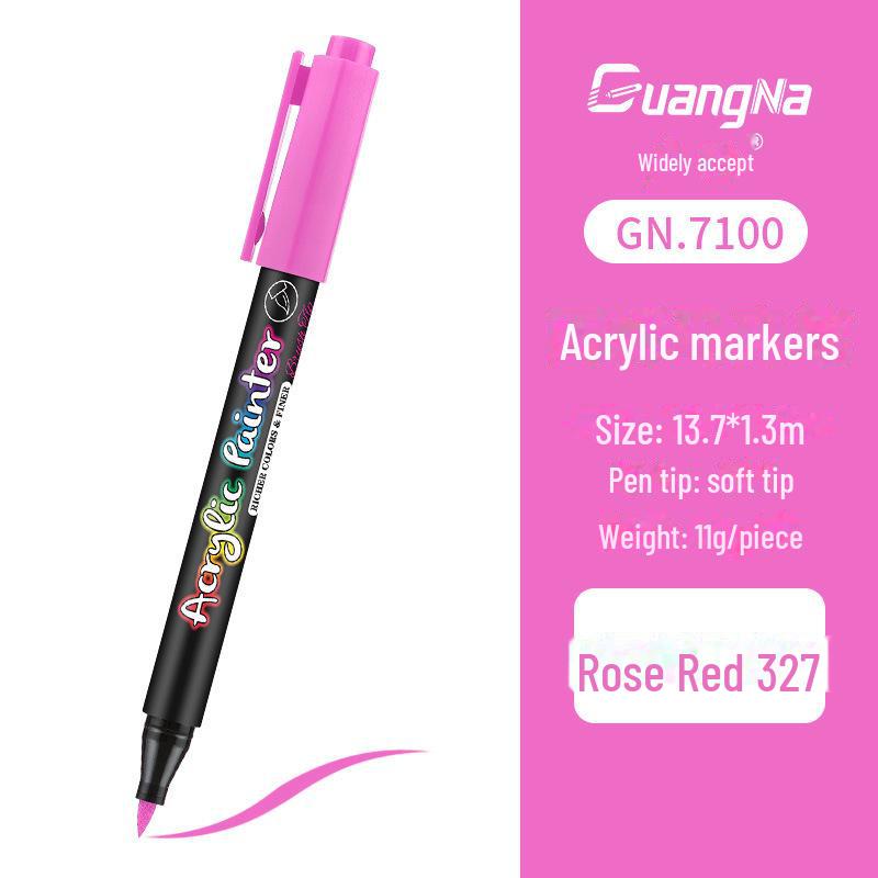Acrylic Marker Soft Brush Hand-Painted Set In 12, 24, 36 Colors, Black.