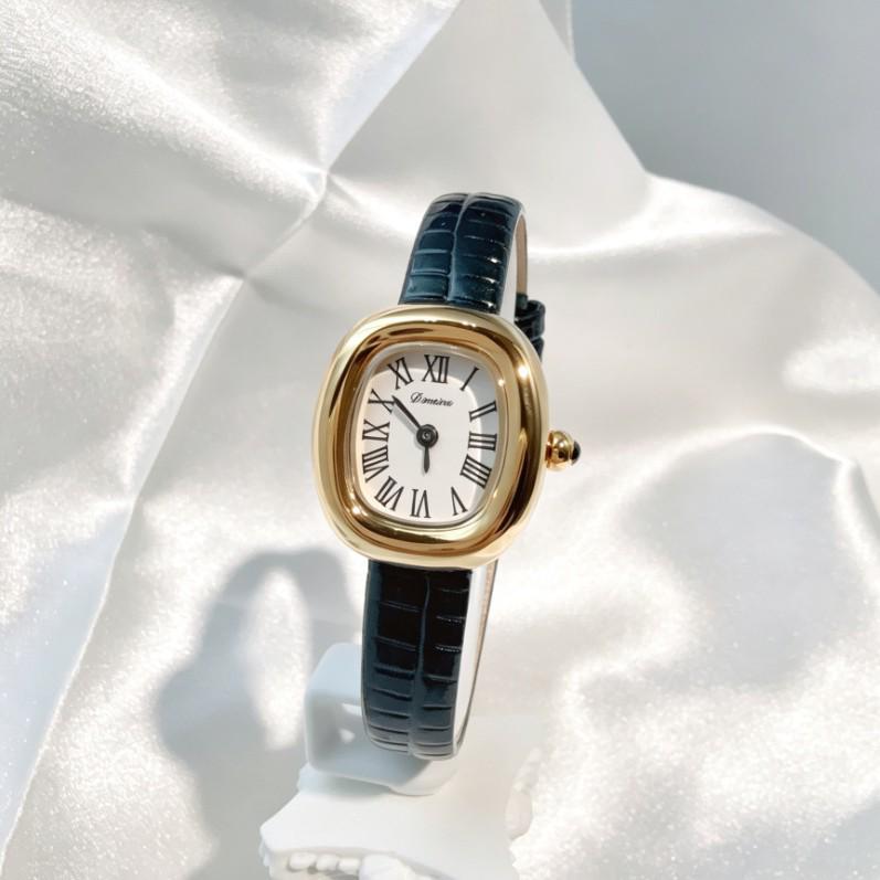 Timena Ladies Retro Oval Quartz Watch - Roman Numerals, Light Luxury, Versatile Fashion, Stainless Steel