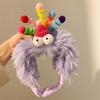 Mädchen Cartoon Stirnbänder Lustiger Clown Fell Kopfschmuck Breite Haarbänder Accessoires Frühling Haarbänder Geburtstagsparty