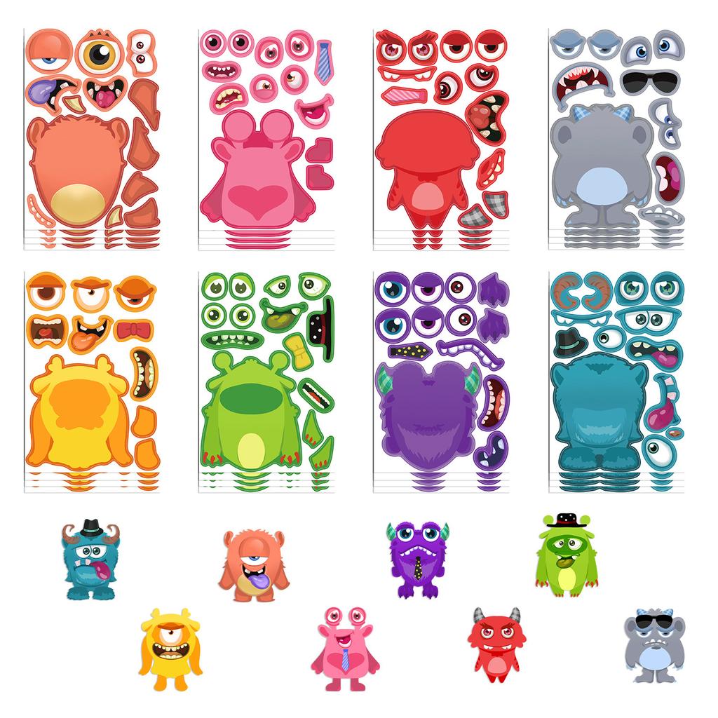 Набор наклеек Мои поющие монстры My Singing Monsters 8 листов для детей набор стикерпак