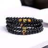 2024 Obsidian twelve zodiac signs six-character mantra bracelet multi-circle tiger eye bracelet men's and women's gift jewelry
