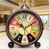 Alarm Clock Retro Clock Metal Table Style Silent Bedside Stylish Clock Living Room Bedroom European Simple Table Clock