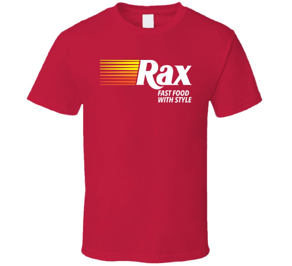 Rax Roast Beef Classic Retro Fast Food Restaurant Logo Fan Foodie Food T Shirt Mens Womens Tees Top L