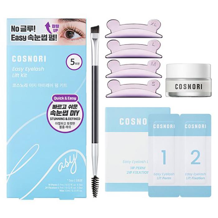 Cosnori Easy Eyelash Lift Kit – No-Glue DIY Lash Perm for Natural Curling, Korean