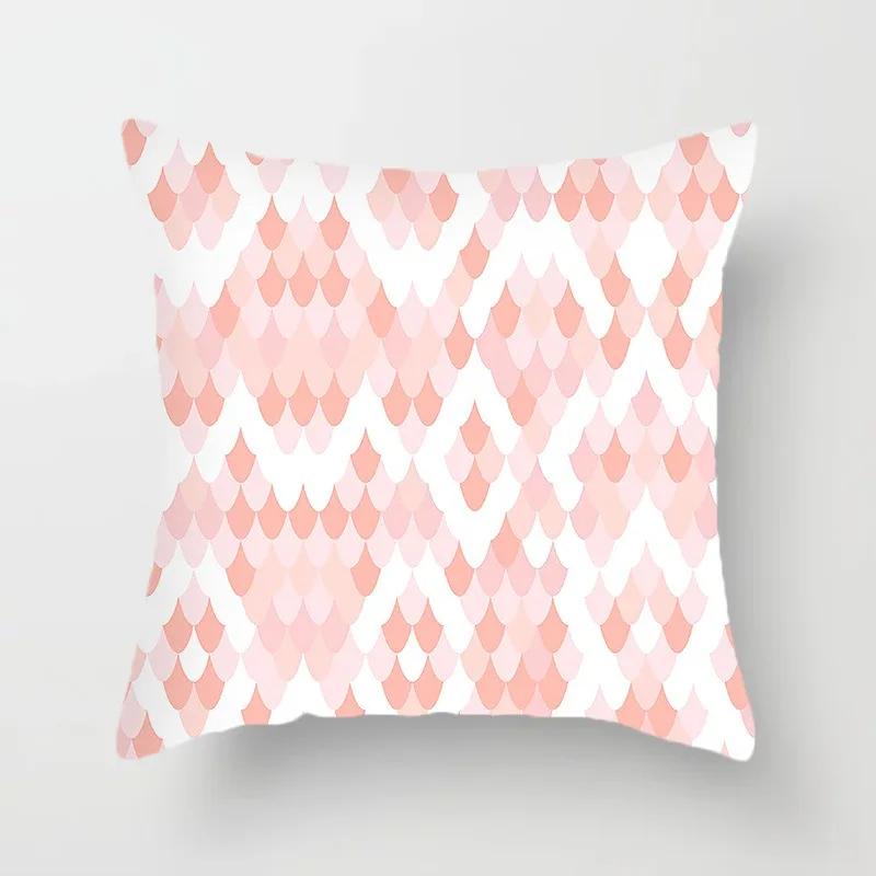 

Простая наволочка с геометрическим розовым принтом, чехол для офисной диванной подушки, роскошный домашний декор, наволочка 30x30CM(12x12in)