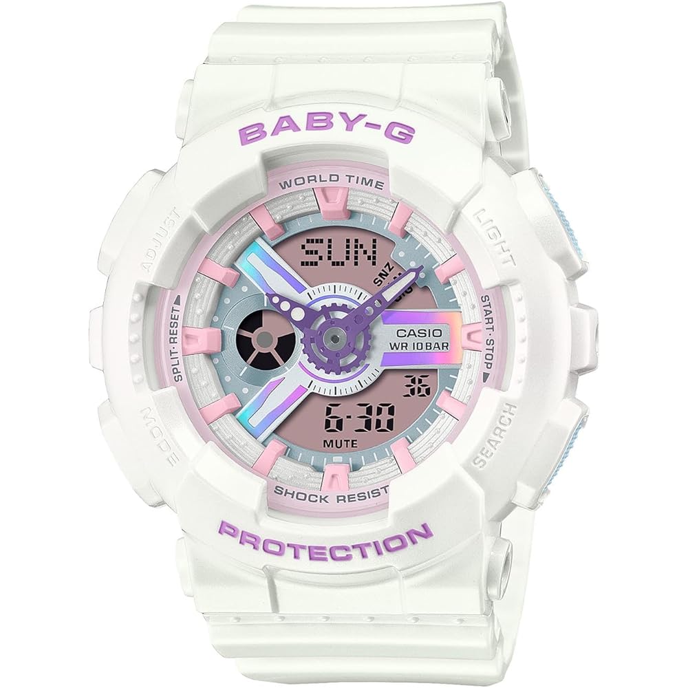 Casio Baby-G BA-110FH-7AJF Women s Analog-Digital Watch White Resin Band Water Resistant