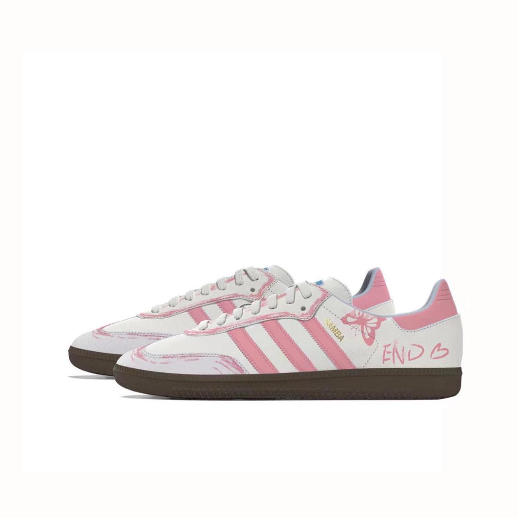 Adidas Originals SAMBA OG Slip Resistant Abrasion Resistant Low top Skateboard Shoes Unisex IG1024(Team465-)