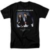 The X Files Want To Believe T-Shirt Herren Lizenzierte TV-Show Alien UFO Retro Schwarz