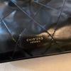 Womens Classic Black Square Shoulder Bag With Rhombus Quilting Retro Style Daily Commute