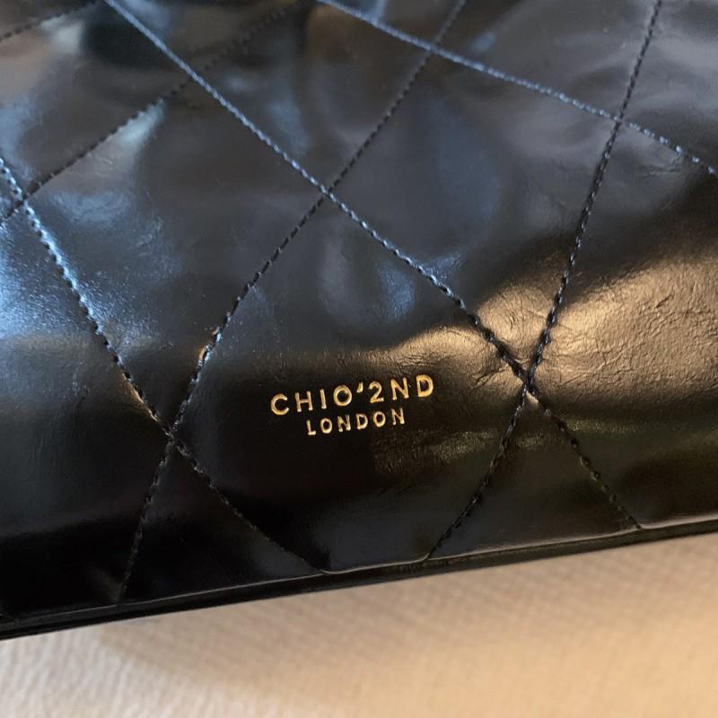 Womens Classic Black Square Shoulder Bag With Rhombus Quilting Retro Style Daily Commute