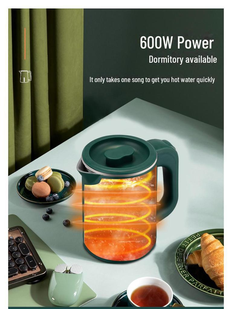 1L Stainless Steel Portable Electric Kettle with Auto Power Off for Hotels