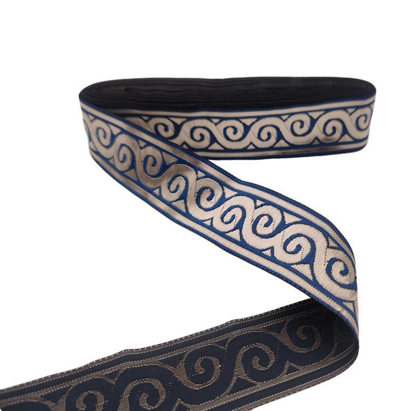 Ethnic Jacquard Lace Trims for Neckline, Cuffs, and Skirt Edging.