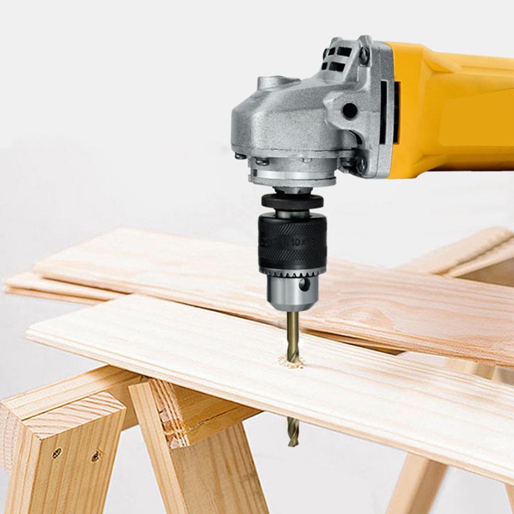 Electric Drill Converter Head With Quick Change Shank Angle Grinder Electric Drill Conversion Hole Clamp Woodworking Tool