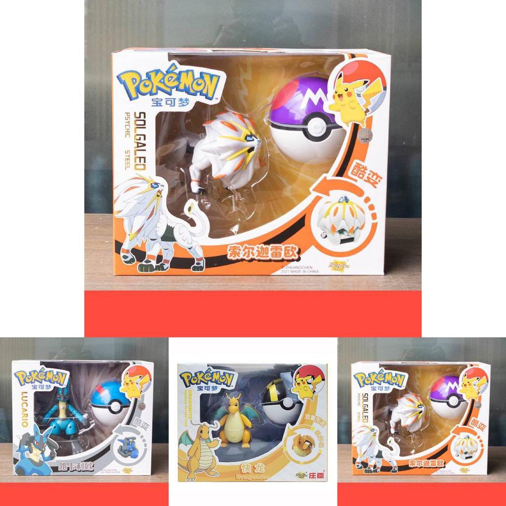 Bunte Pikachu Mewtu Evoli Enton Verwandlungsspielzeuge für Jungen