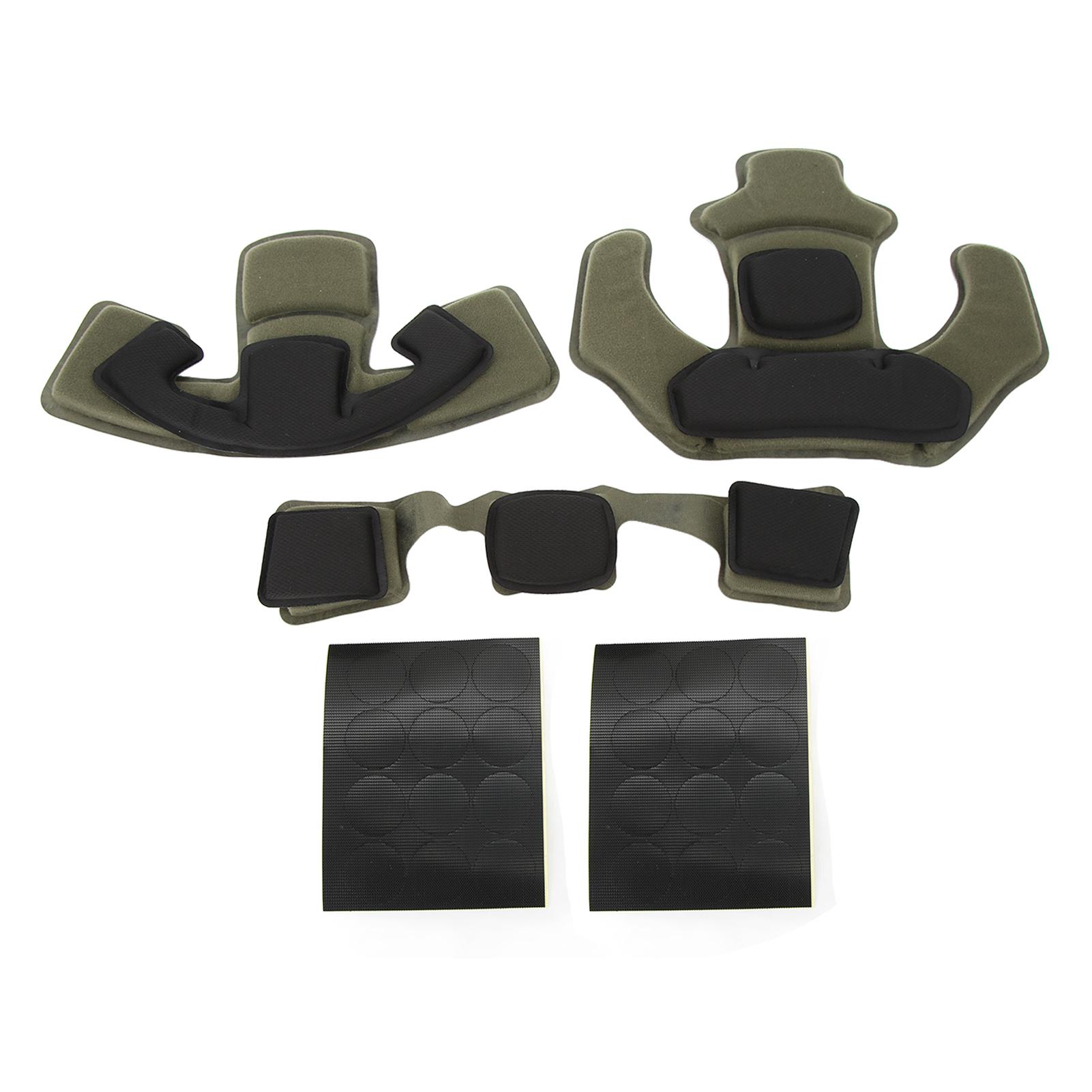 Helmet Cushion Head Pad Protective 2 Layer Memory Foam Cushion Helmet Pad Set for WENDY OD Green