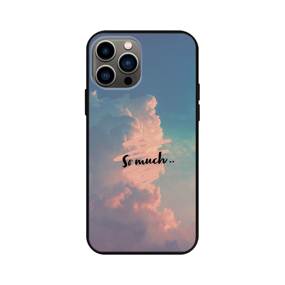 Applicable To IPhone16 Mobile Phone Case, New Couple Outdoor Seaside Landscape English Alphabet Mobile Phone Case