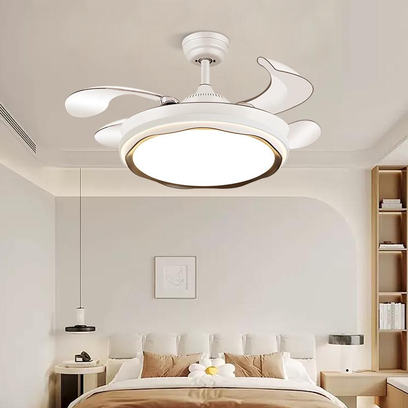 2026 New Model Flush Mount Ceiling Fan with Integrated Light for Living, Dining & Bedroom