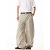 American Retro Streetwear Casual Pants for Men and Women with Large Side Pockets, Loose Deconstructed Wide-Leg Long Pants