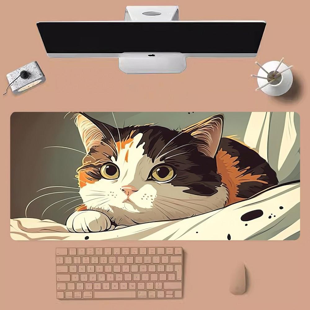 Cute Cat Mousepad Large Gaming Compute Gamer PC Keyboard Mouse Mat