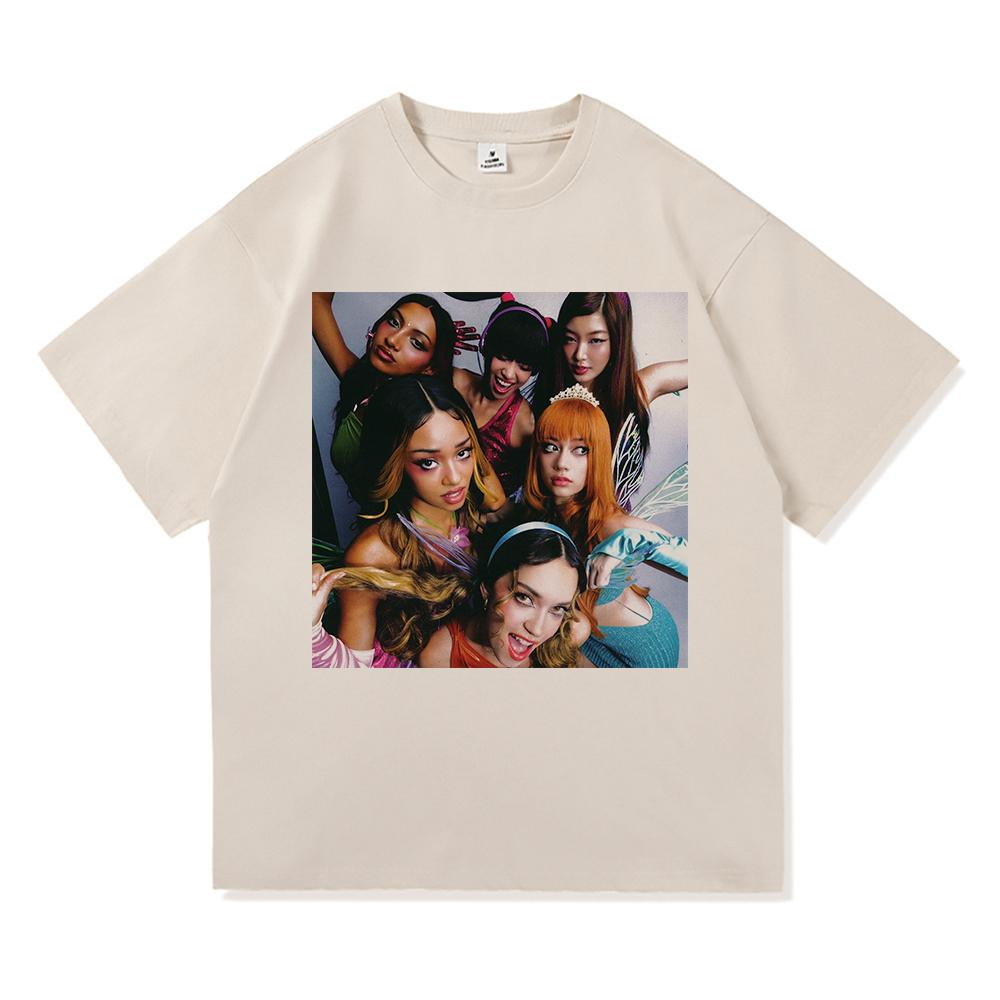 Katseye Funny Print T-shirt Women Men Casual Graphic Tees Tops Unisex Korean Style T Shirt Y2k Tshirt Clothes