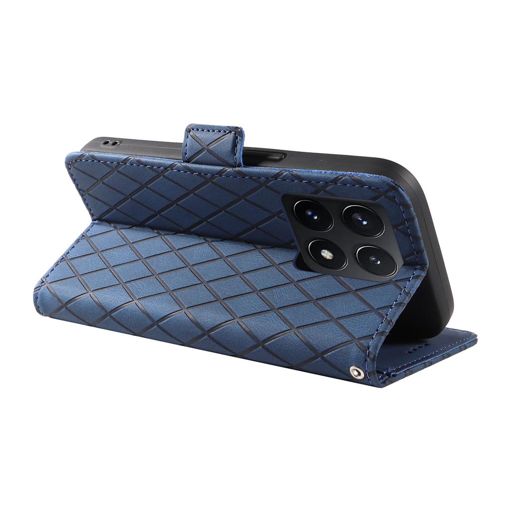 For Xiaomi 14T Case Rhombus PU Leather Flip Wallet Phone Cover