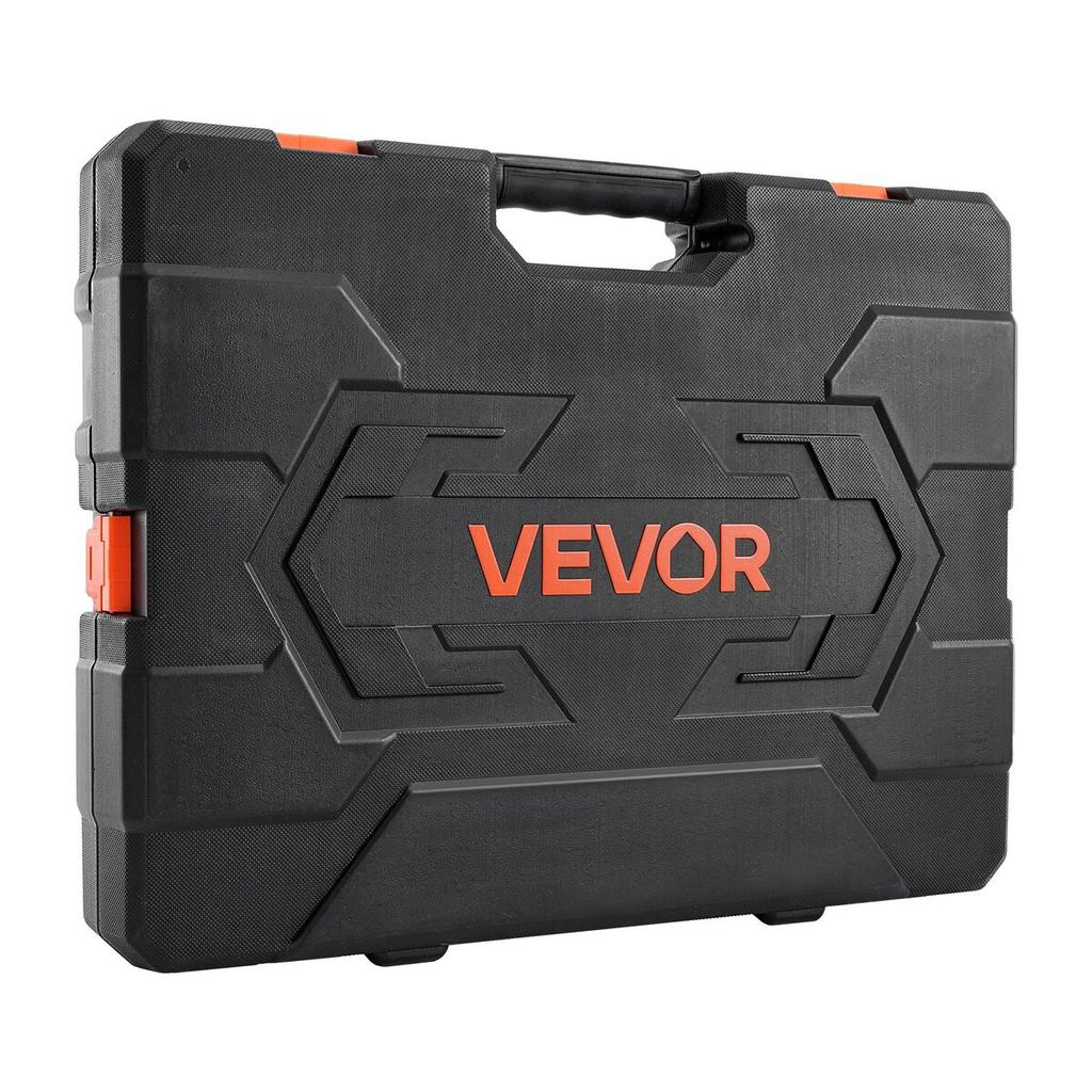 Socket Set, 104 Pieces, 9.5 Mm Drive Socket Tool Set, Metric Size from 6 To 24 Mm, Deep and Standard, Mechanic Tool Kit with Storage Case, Chrome