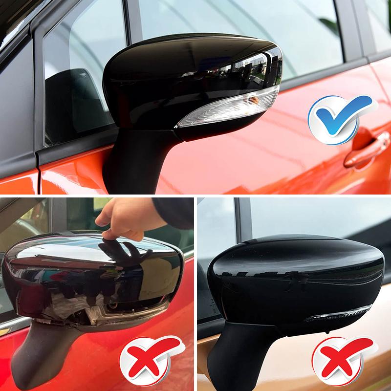Side Door Wing Mirror Cover Cap For Renault Clio 4 Mk4 / Zoe / Captur 2012- Glossy Black/White Rearview Mirror Case Replace