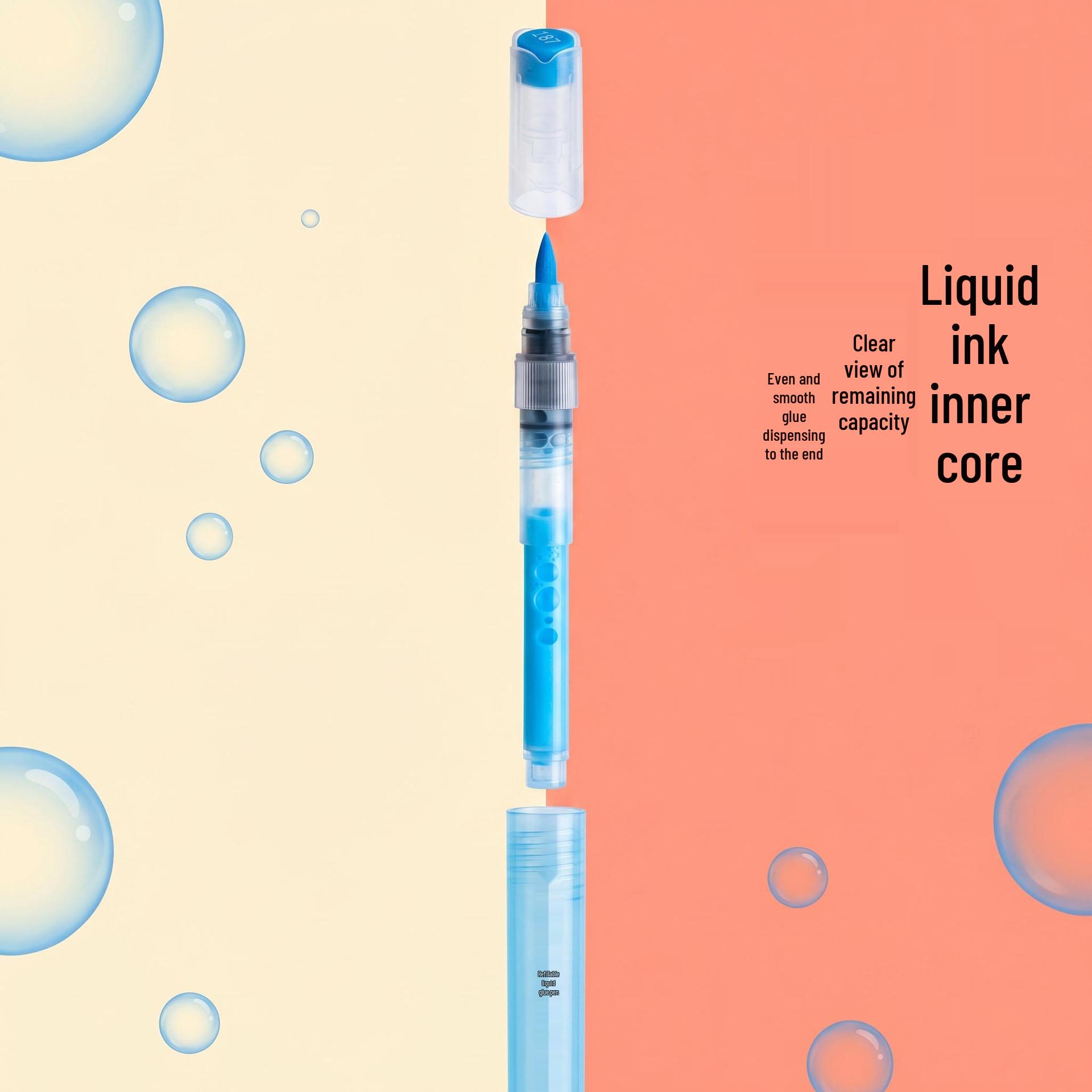 New Year Precision Student Journaling Glue Pen - Fast-Drying, Invisible, High Viscosity