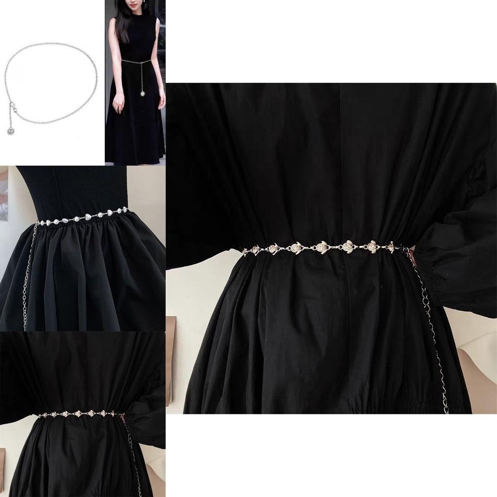 Elegant And Sleek Metal Waist Chain With Rhinestones Perfect For Womens Fashion Outfits