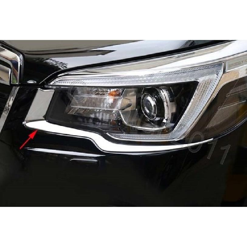 Chrome Eyebrow Head Front Light Cover Trim for - Subaru Forester ABS