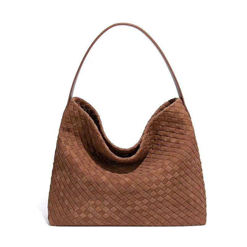 Retro Large Capacity Handmade Woven Tote & Crossbody Shoulder Bag - Women s Trendy Light Luxury Underarm Fashion Bag