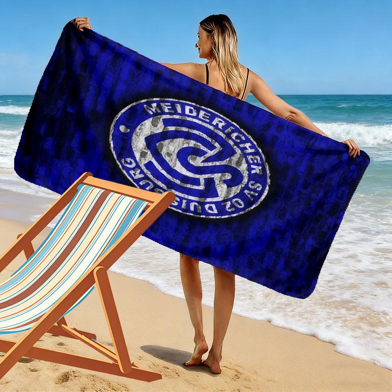 MSV Duisburg Print Strandtuch, Großes Weiches Schnelltrocknendes Handtuch für Strand Camping Schwimmen
