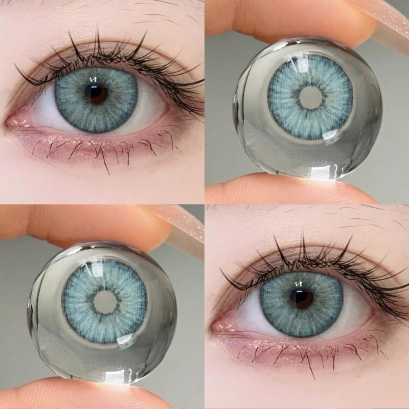 FUNSACHY 1 Pair Color Contact Lenses For Eyes Natural Gray Blue Beautiful Pupil Soft Natural Accessories Yearly Cosmetic Pupils