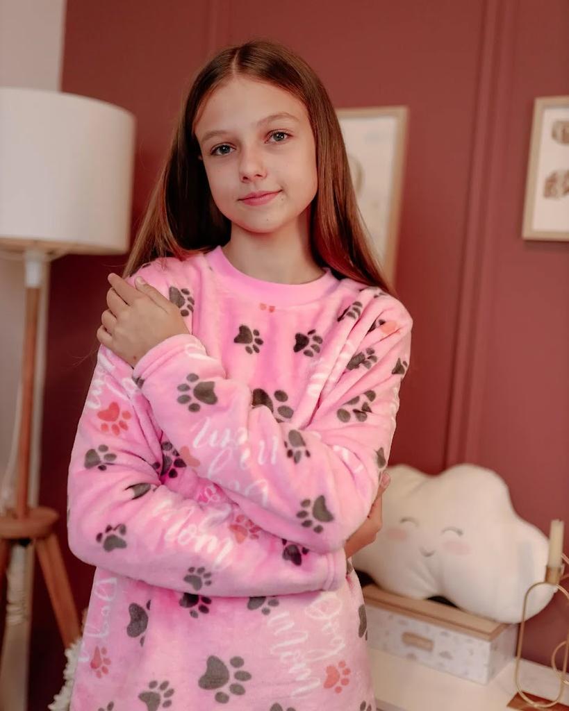 Cozy Girls’ Sleepwear – Soft Velsoft Fabric & Bright Prints, Winter 6079-035-2-1 HC