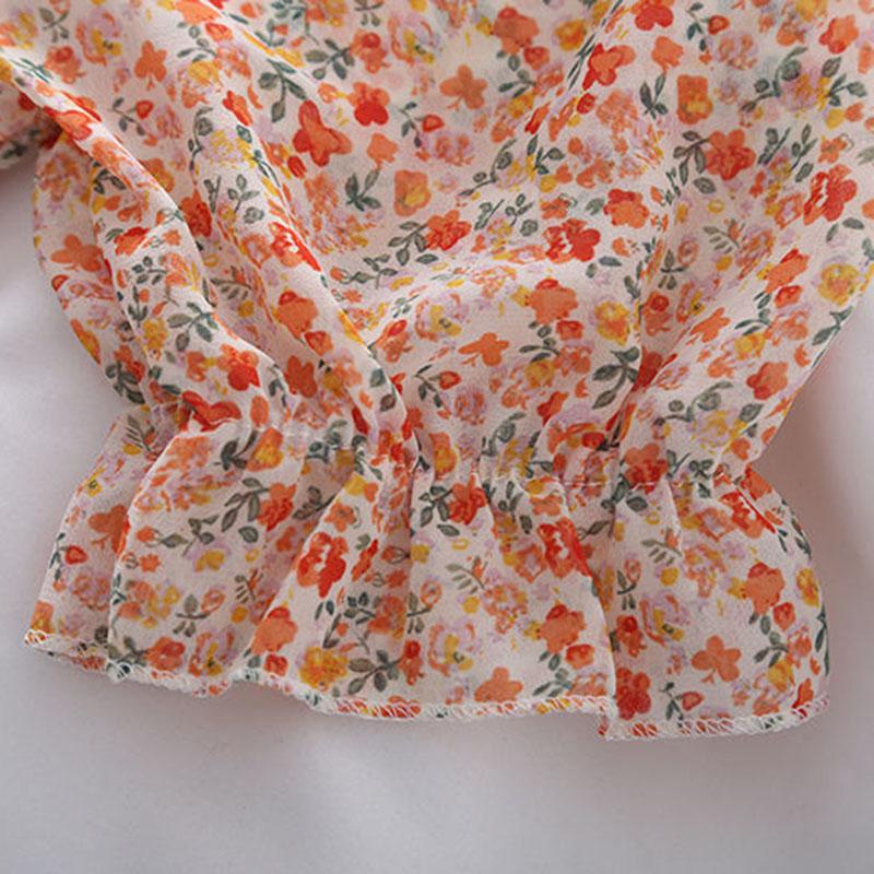 Women's Puff Sleeve Chiffon Shirt Off Shoulder Square Neck T-Shirt Slim Fit Women's Floral Top  Womens Blouses