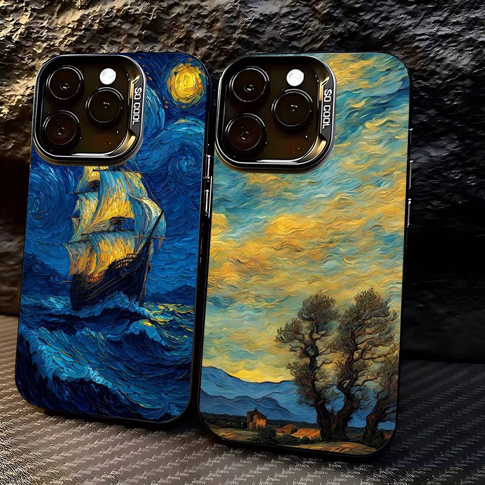V-Van Gogh Phone Case For iPhone 17 16 15 14 13 12 11 PRO MAX TPU Soft To Skin-friendly Cover