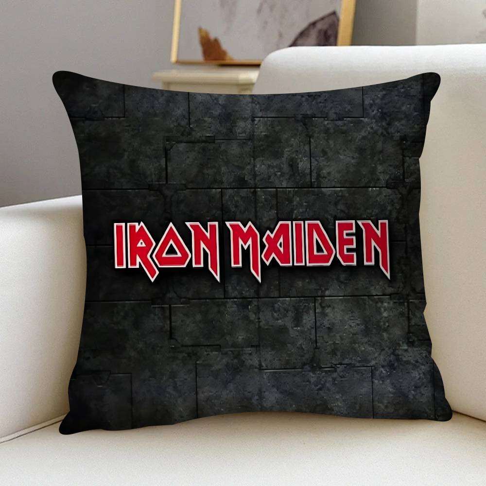 

Подушка з логотипом гурту I-Iron M-Maiden Подарунок Декорація для дому та офісу Подушка для спальні, дивана, автомобіля Наволочка 12x12Inch