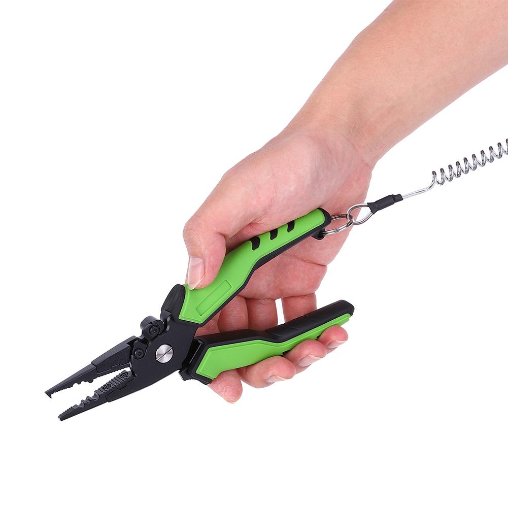 Aluminium Alloy Green Lightweight Fishing Clamp Anti Lost Rope Fish Grip Control Tackle Equipment Accessory with